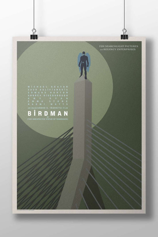 Birdman (the 2014 film by Alejandro G. Iñárritu, confirmed by OCR text including "BIRDMAN OR