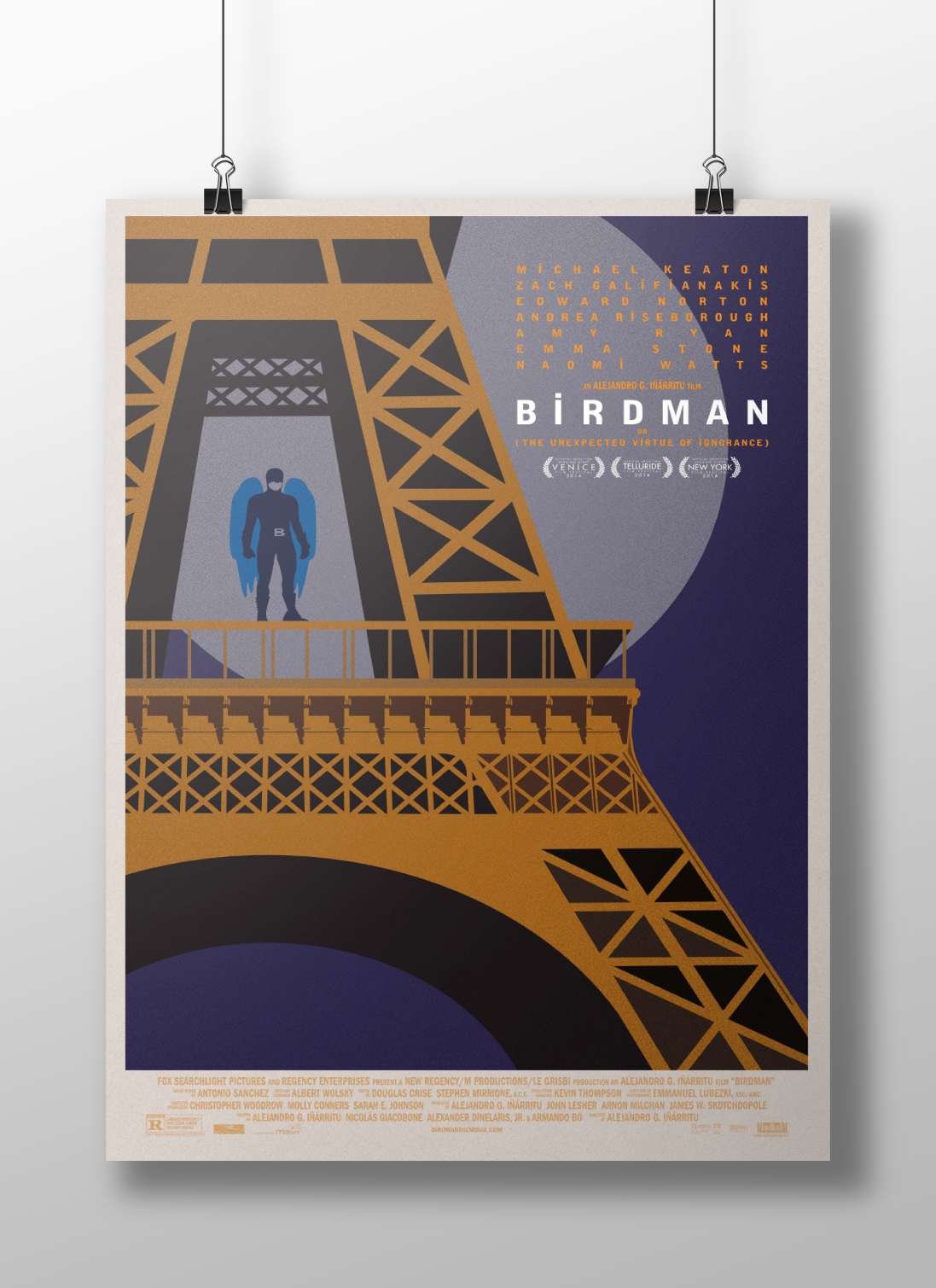 Birdman (the film "Birdman or (The Unexpected Virtue of Ignorance)" directed by Alejandro G. Iñárritu)