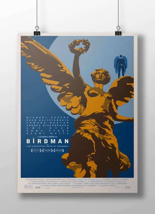 The film "Birdman or (The Unexpected Virtue of Ignorance)" directed by Alejandro G. Iñárritu. Birdman