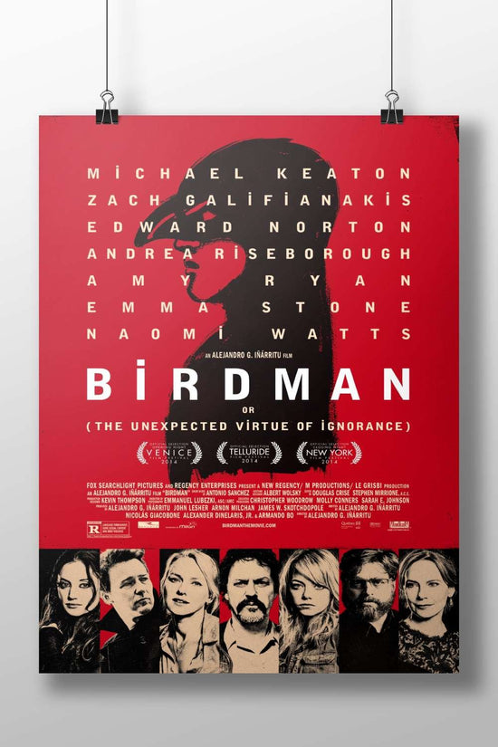 Birdman (The Unexpected Virtue of Ignorance) Birdman - The Unexpected Virtue Pop Art Poster