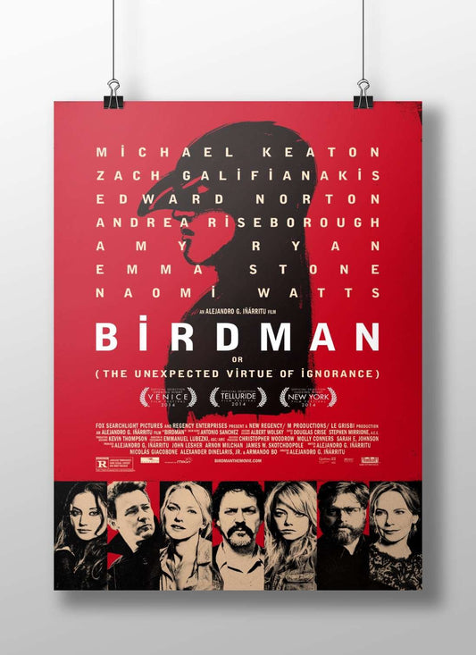 Birdman (The Unexpected Virtue of Ignorance) Birdman - The Unexpected Virtue Pop Art Poster