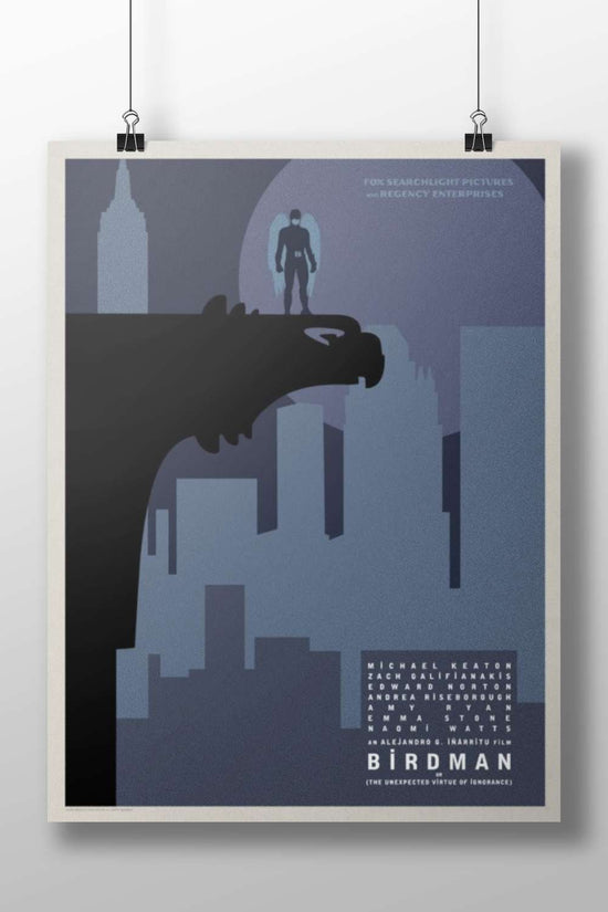 Birdman (the titular character from the 2014 film) Birdman - Noir Icon Poster