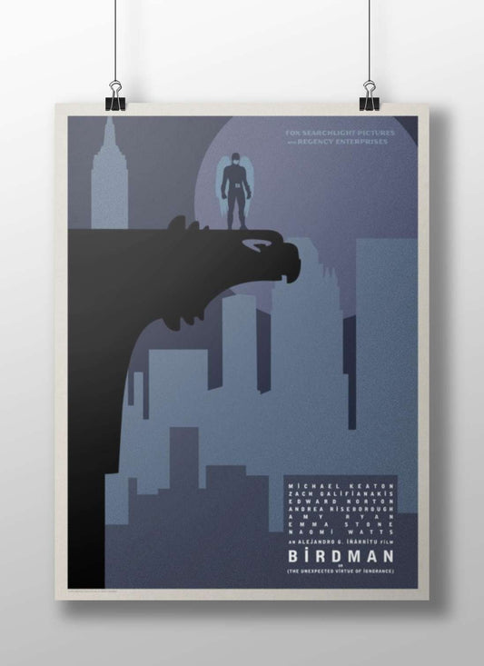 Birdman (the titular character from the 2014 film) Birdman - Noir Icon Poster