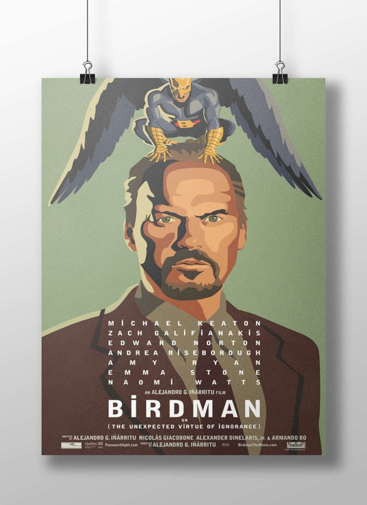 Birdman (the film "Birdman or (The Unexpected Virtue of Ignorance)") Birdman - Theatrical Mastery Poster
