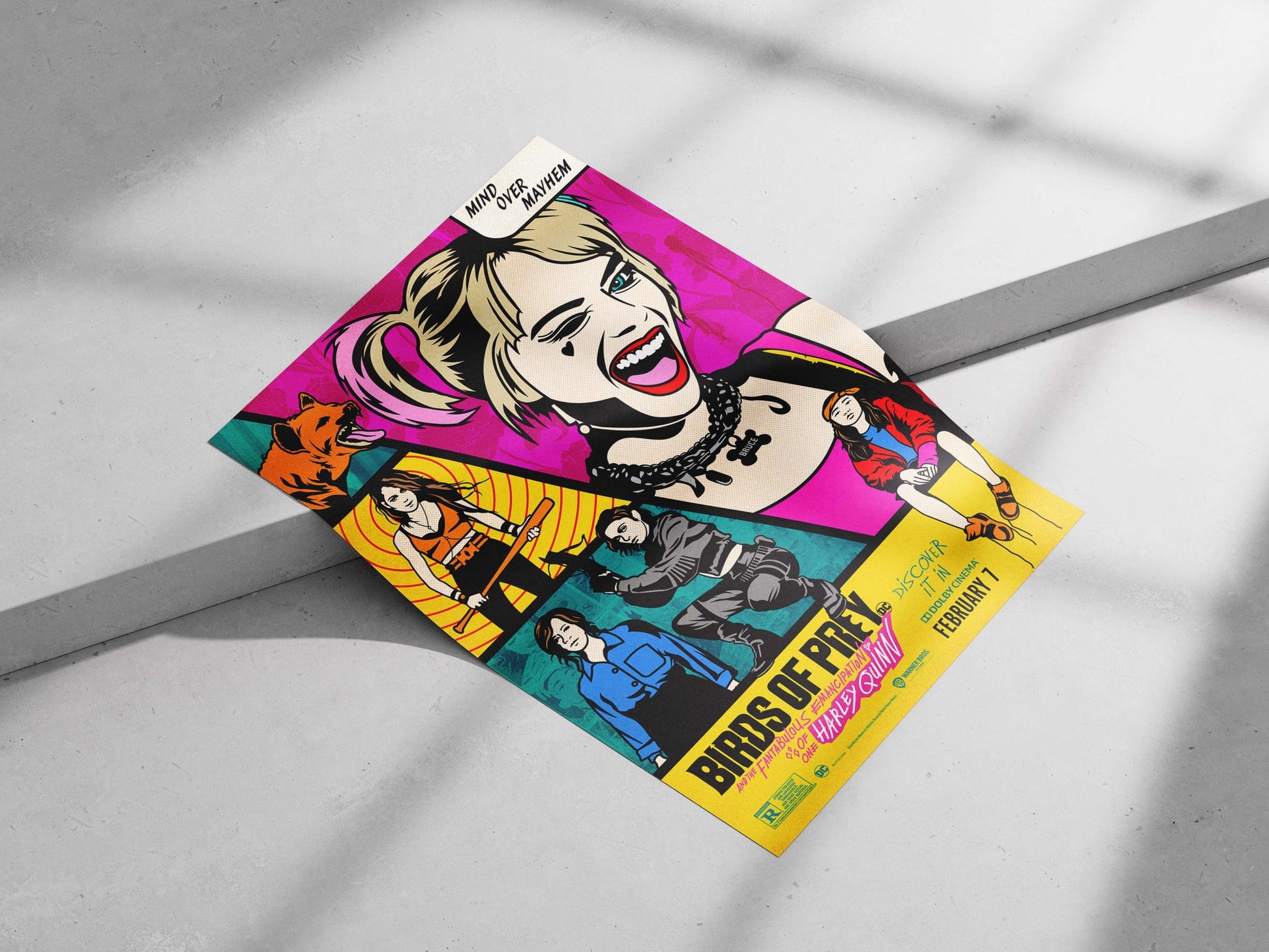 Harley Quinn (character from Birds of Prey movie, confirmed by Tesseract OCR’s "—eaele" typo as