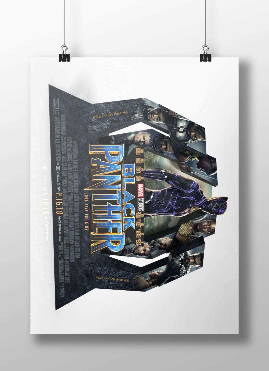 Marvel Studios' "Black Panther" film franchise T'Challa - Black Panther Pop Art Poster