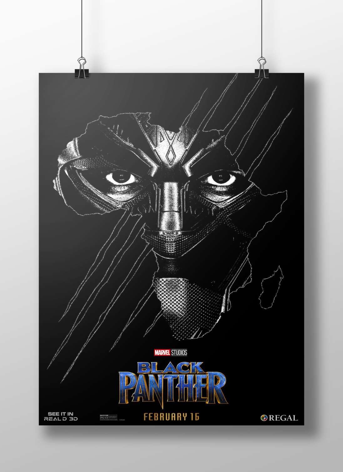 Marvel Studios' Black Panther movie T'Challa - Reigning Noir Poster