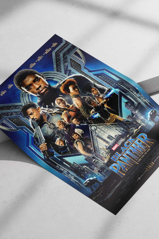 The Marvel Cinematic Universe film *Black Panther* featuring Chadwick Boseman as T'Challa. Black Panther -