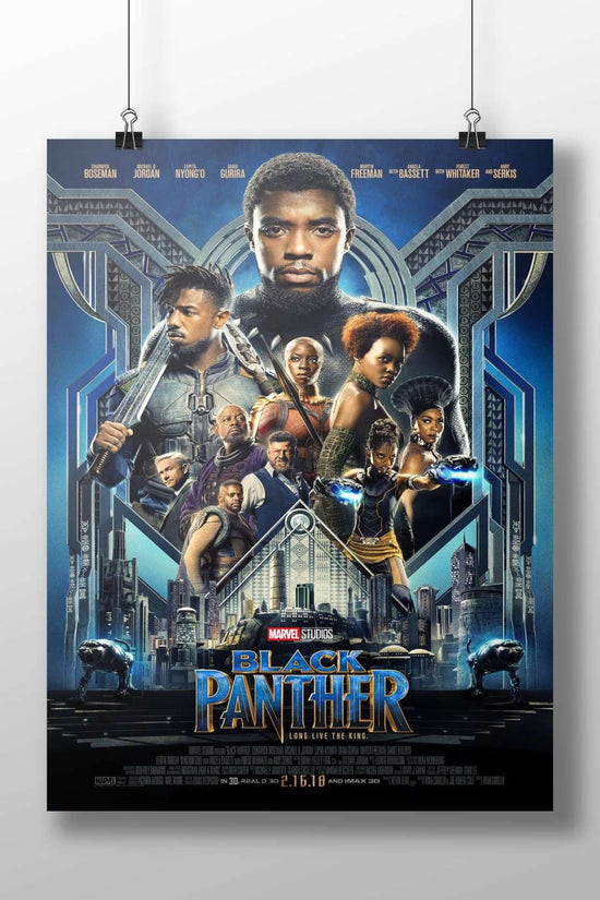 The Marvel Cinematic Universe film *Black Panther* featuring Chadwick Boseman as T'Challa. Black Panther -