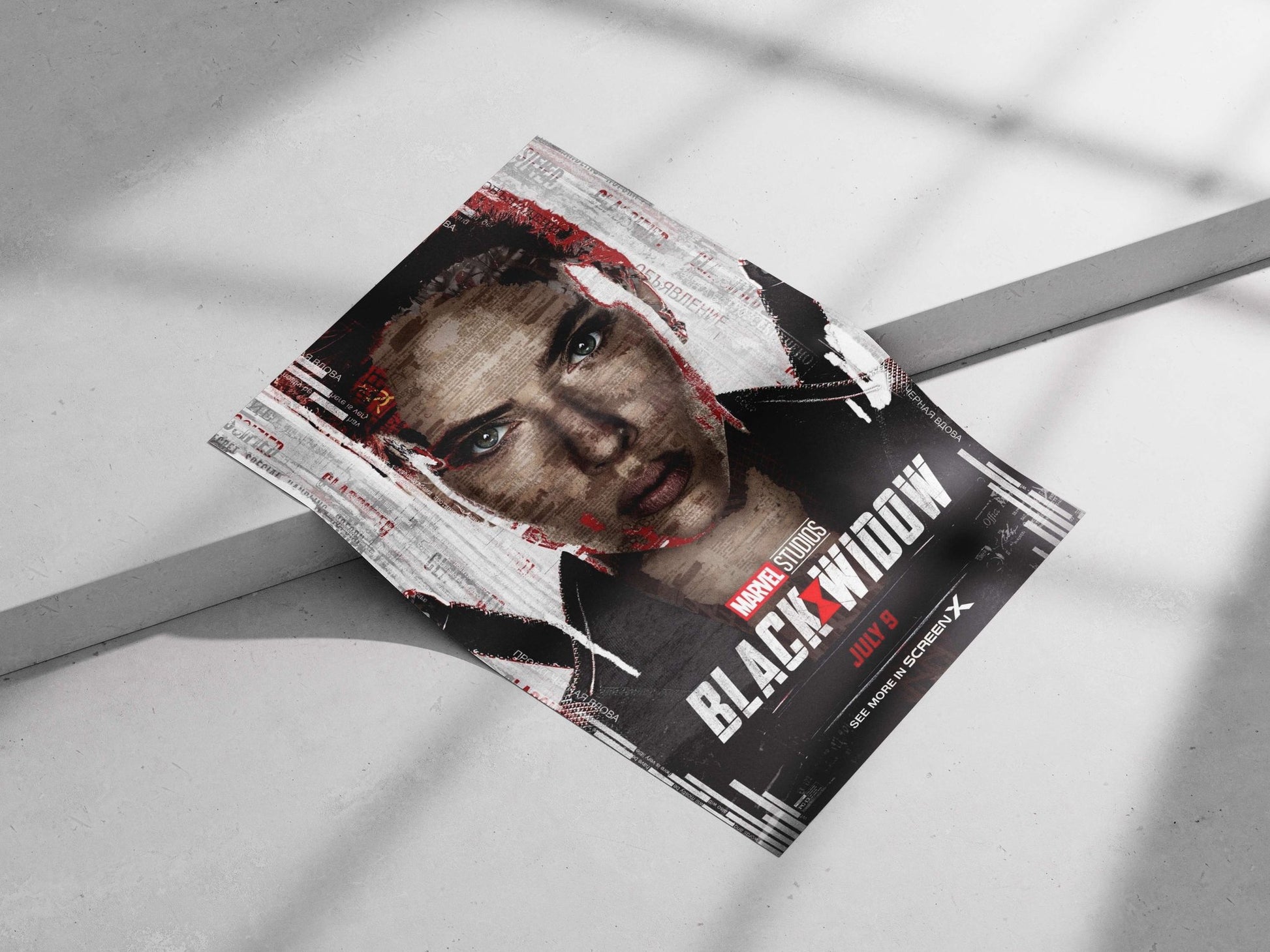 Natasha Romanoff (Black Widow), Marvel Studios' film Black Widow - Glitch Art Poster