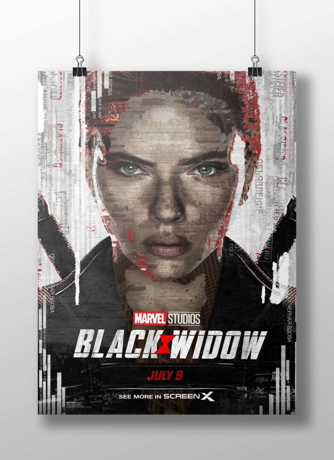 Natasha Romanoff (Black Widow), Marvel Studios' film Black Widow - Glitch Art Poster