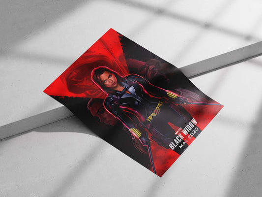 Black Widow (Natalia Romanova, Marvel Cinematic Universe) Black Widow - Empowered Pop Art Poster