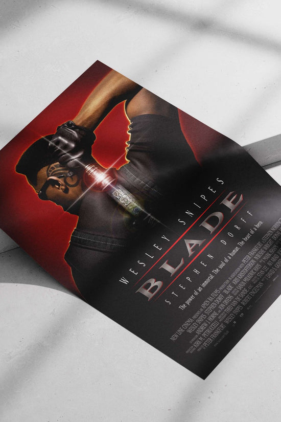 Wesley Snipes as the titular character in the Blade franchise Blade Vampiric Vigilante Poster