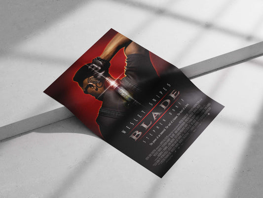 Wesley Snipes as the titular character in the Blade franchise Blade Vampiric Vigilante Poster