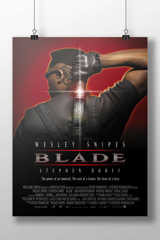 Wesley Snipes as the titular character in the Blade franchise Blade Vampiric Vigilante Poster