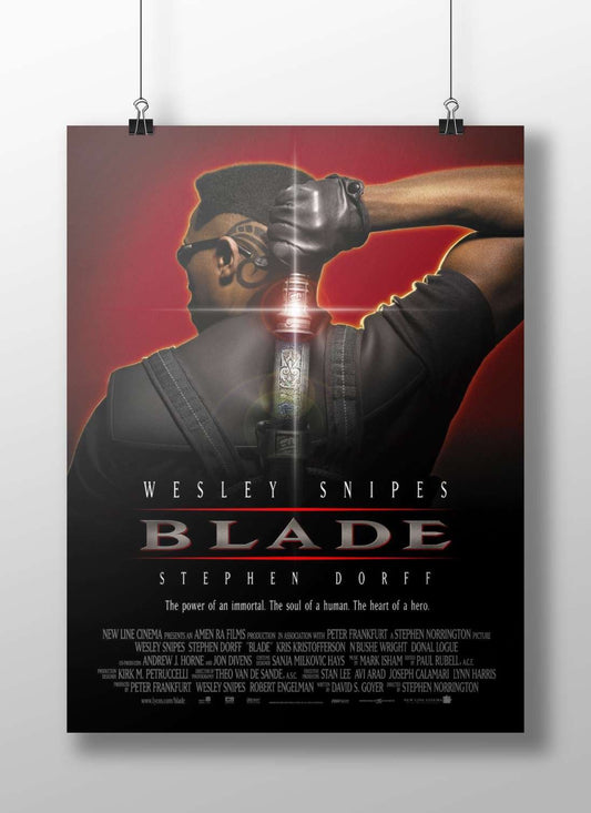 Wesley Snipes as the titular character in the Blade franchise Blade Vampiric Vigilante Poster