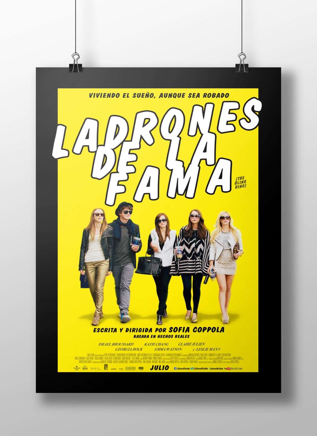 The film "Ladrones de la Fama" (The Bling Ring) [Paris Hilton - Thug Life Poster]