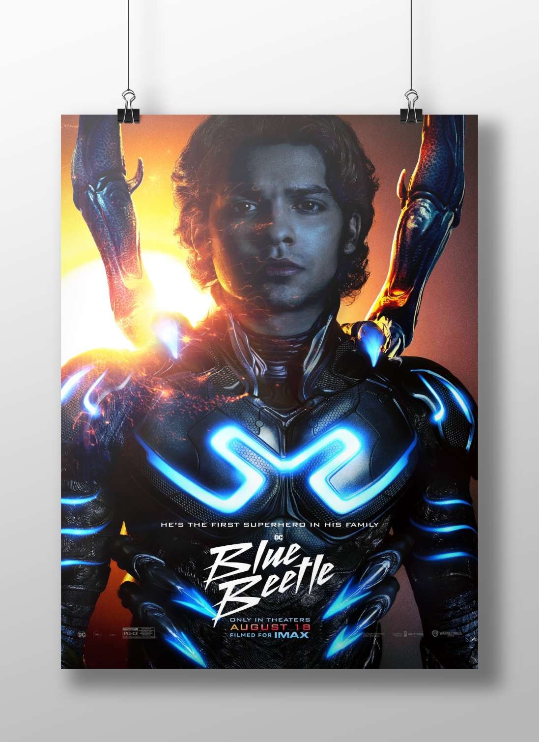 Blue Beetle (the DC Comics superhero) from the film "Blue Beetle" (2023) Blue Beetle -