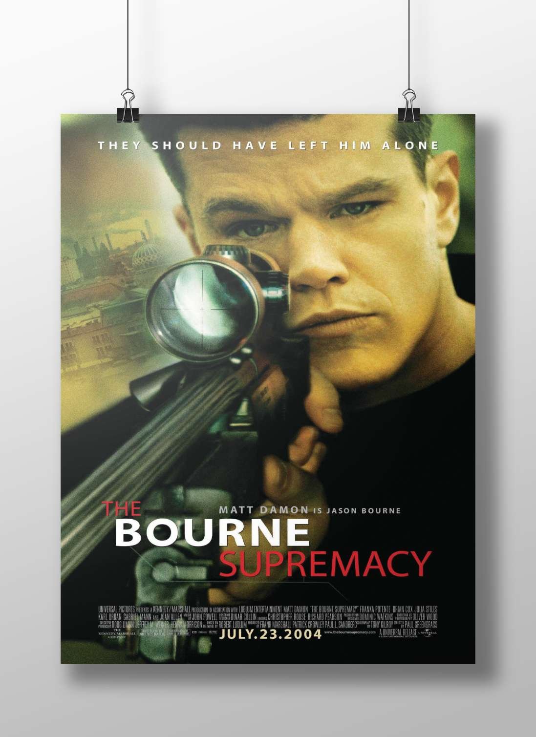 The Bourne Supremacy (Bourne franchise, Jason Bourne) Jason Bourne - Vigilant Hero Poster