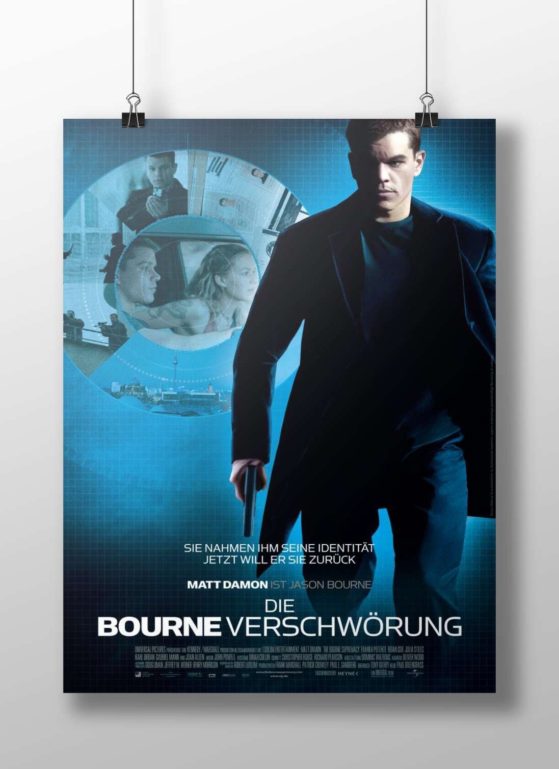 Jason Bourne (from The Bourne franchise) Jason Bourne - Espionage Blueprint Poster