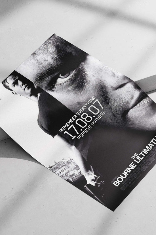 The Bourne Ultimatum (Bourne franchise film starring Jason Bourne) Jason Bourne - Espionage Noir Poster