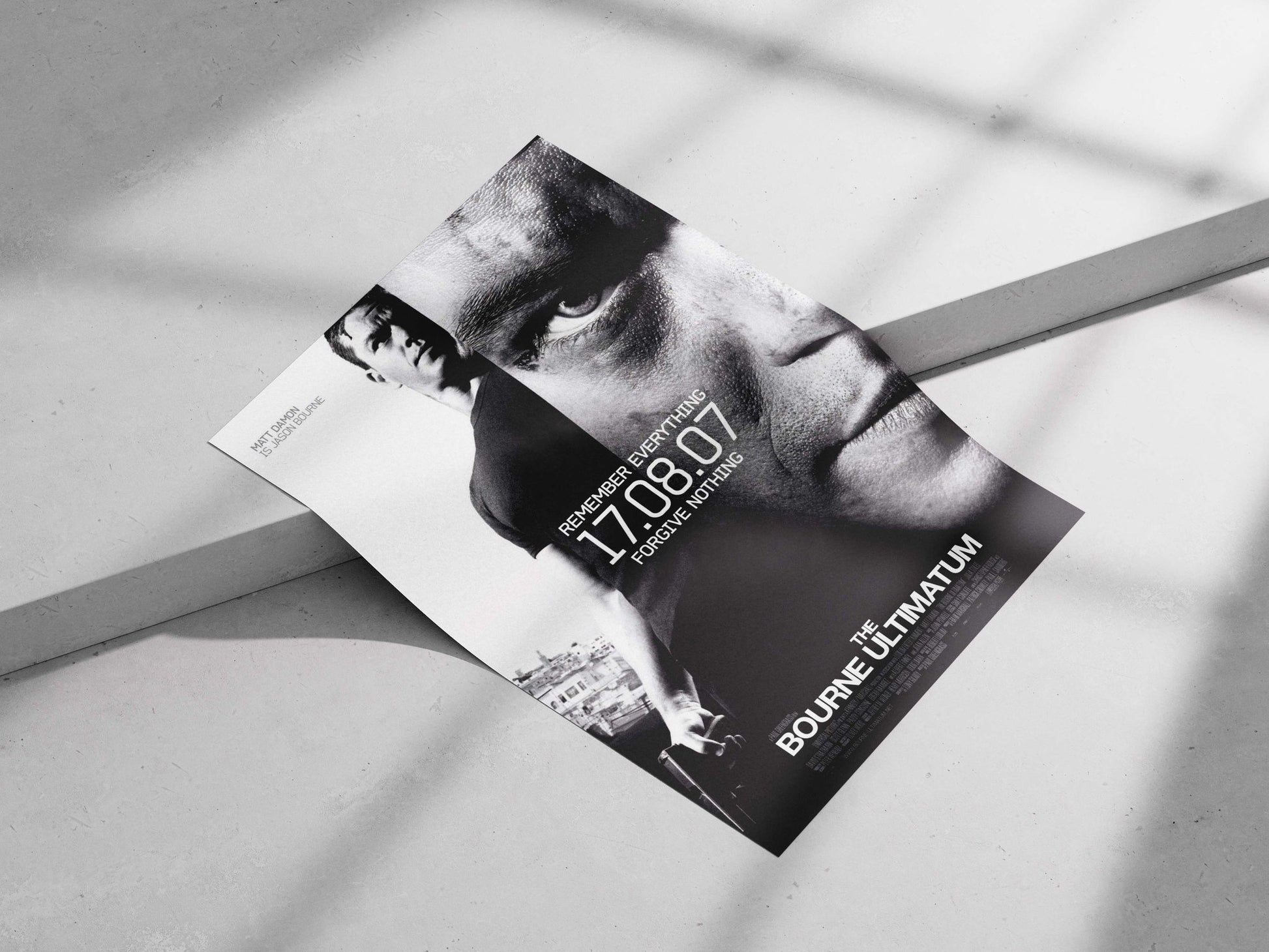 The Bourne Ultimatum (Bourne franchise film starring Jason Bourne) Jason Bourne - Espionage Noir Poster