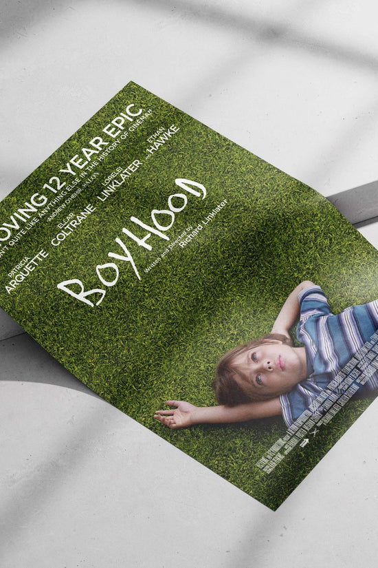The film "Boyhood" (2014) directed by Richard Linklater, starring Ellar Coltrane, Patricia Arquette, Lorelei Linklater,
