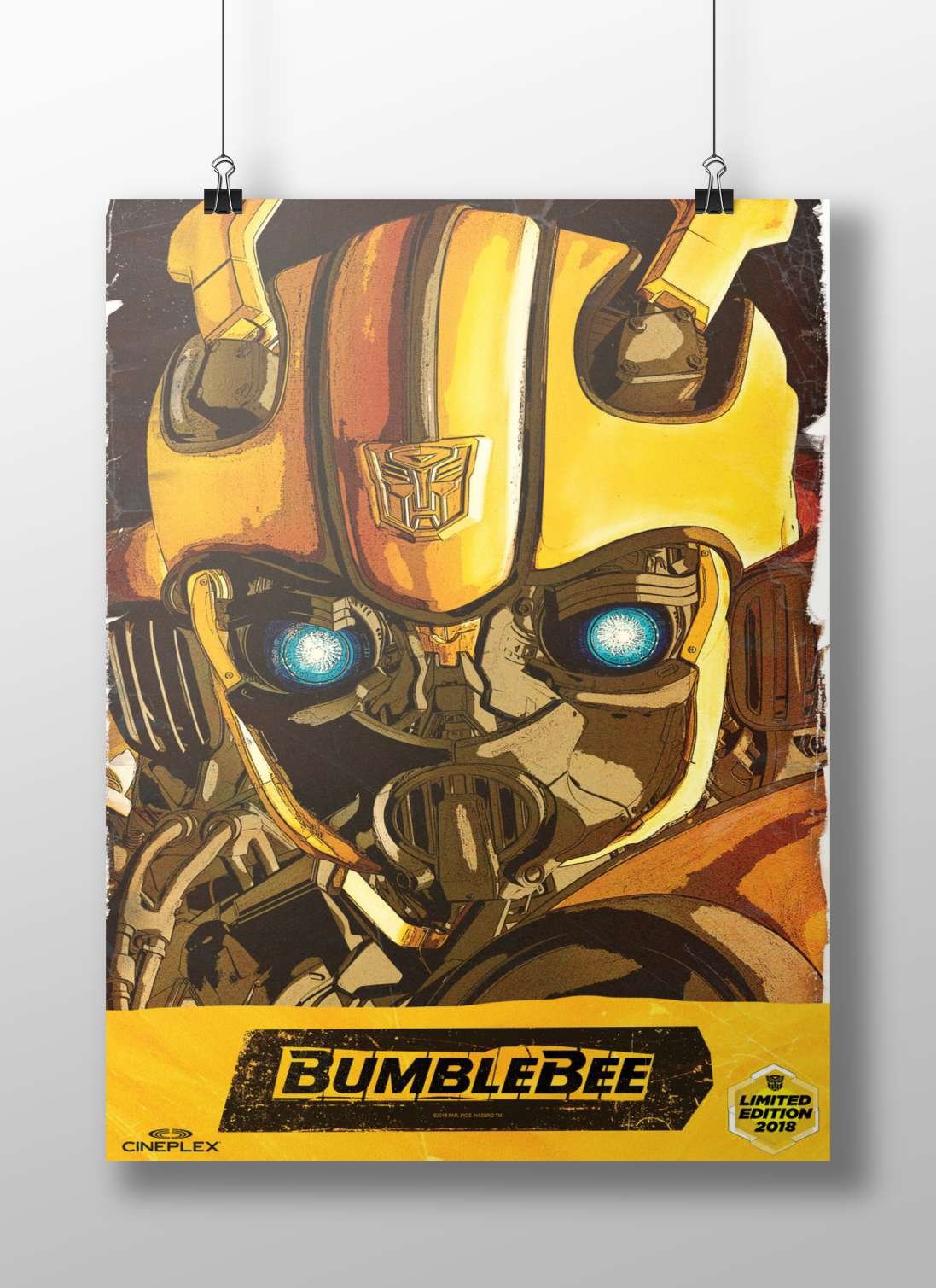 Bumblebee (a Transformer character from the Transformers franchise) Bumblebee Vintage Bionic Wall Art