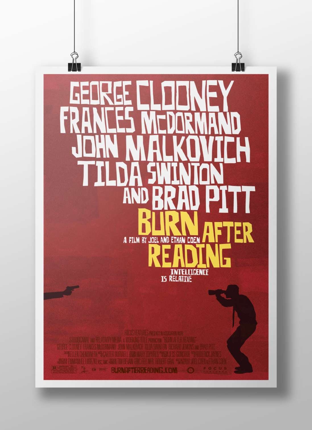 Burn After Reading (the film by Joel and Ethan Coen, featuring George Clooney, Frances McDormand,