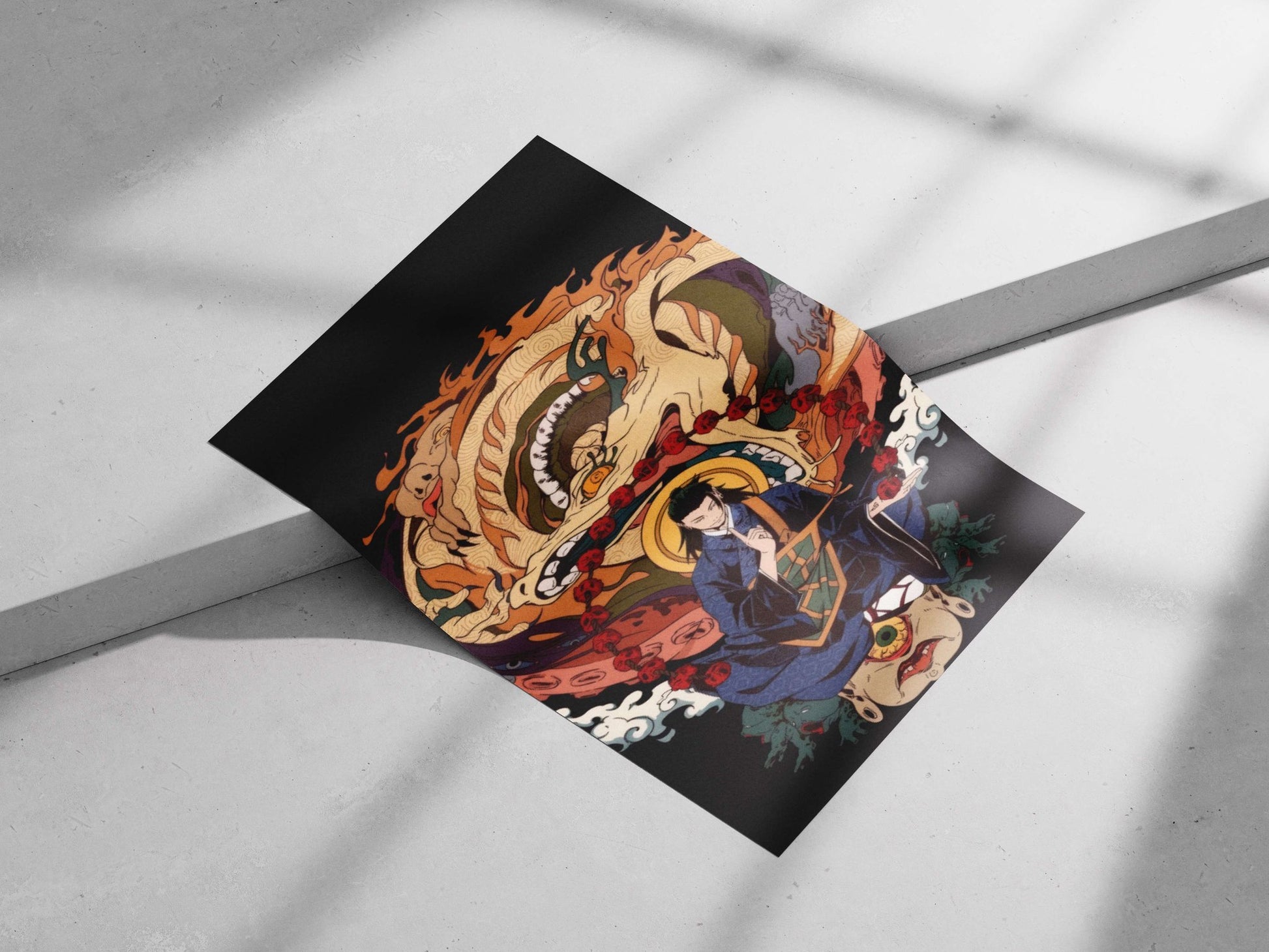 Gyomei Himejima (Demon Slayer character) Main Subject: Gyomei Himejima (Demon Slayer character) Matte poster print — Anime