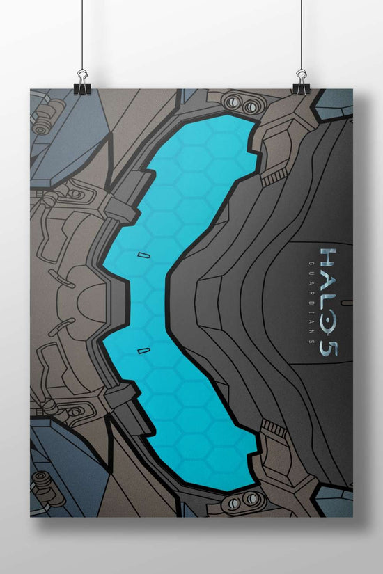 Halo 5: Guardians helmet Main Subject: Halo 5: Guardians helmet Matte BoizzBoard rigid print — Gaming wall art India |