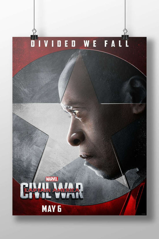 Captain America: Civil War (Marvel film, confirmed by "DIVIDED WE FALL" tagline and "CAPTAIN AMERICA"