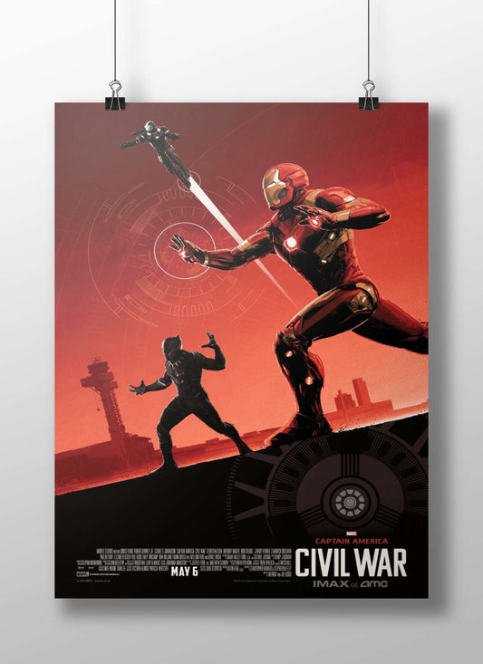 Tony Stark (Iron Man) and T'Challa (Black Panther) from Marvel's Captain America: Civil War Iron