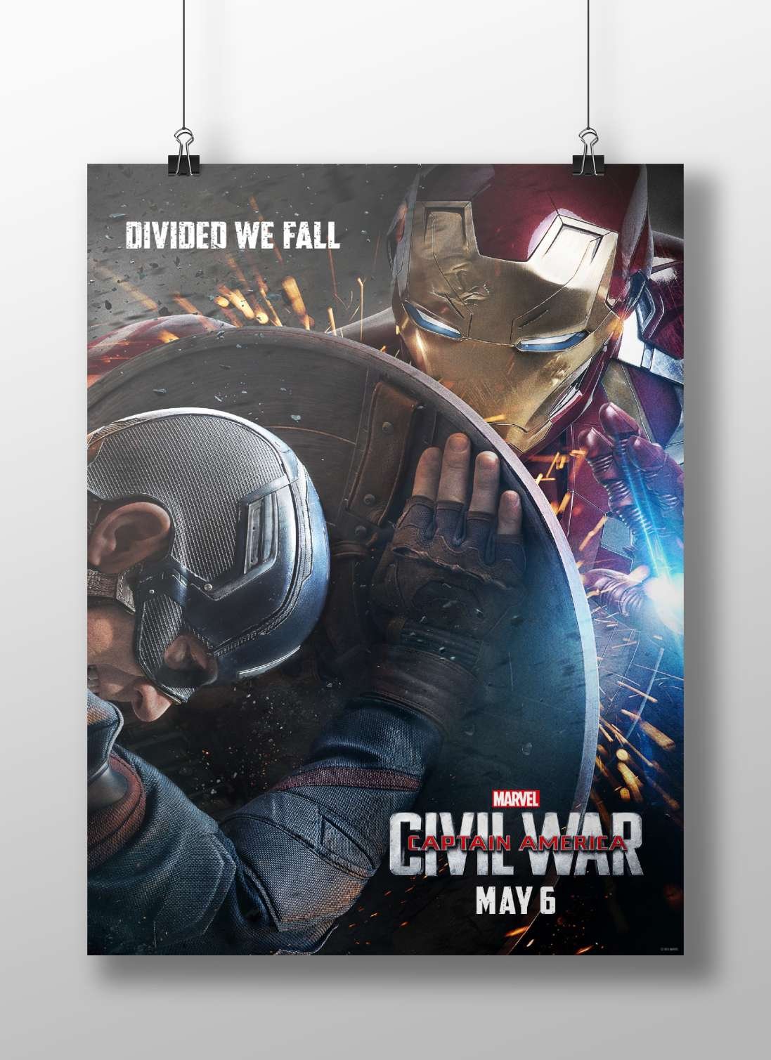 Captain America (Steve Rogers) and Iron Man (Tony Stark) from Marvel's Captain America: Civil War