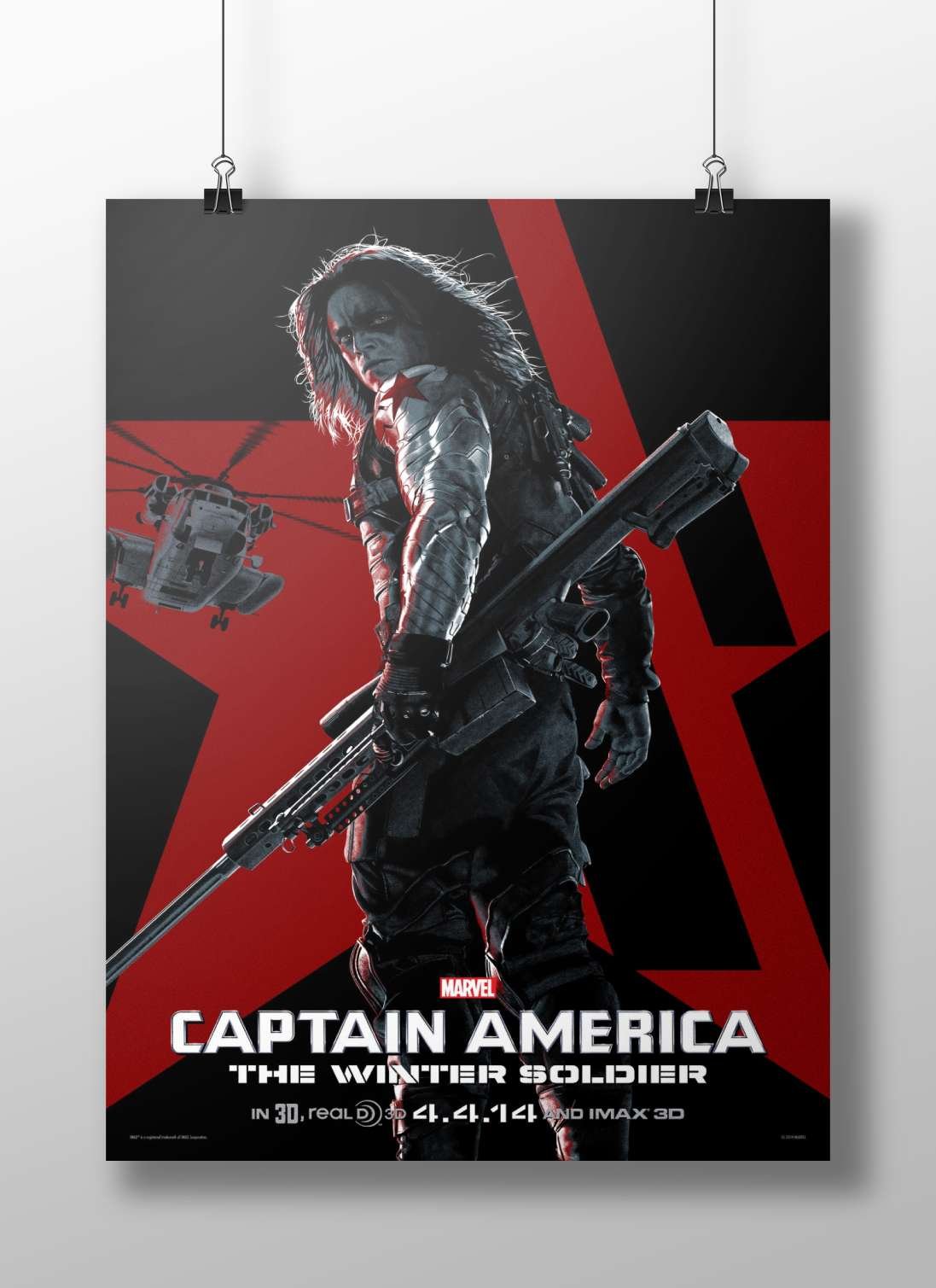 The Winter Soldier (Bucky Barnes) from the Captain America franchise (specifically the film "Captain America: