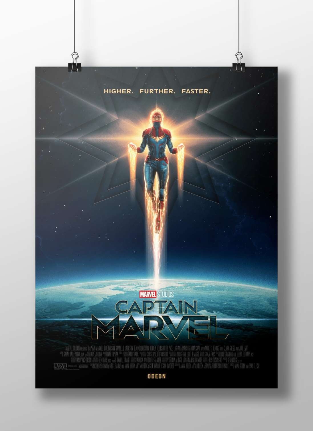 Captain Marvel (the superhero character from Marvel Studios' film) Captain Marvel - Iconic Powerhouse Poster