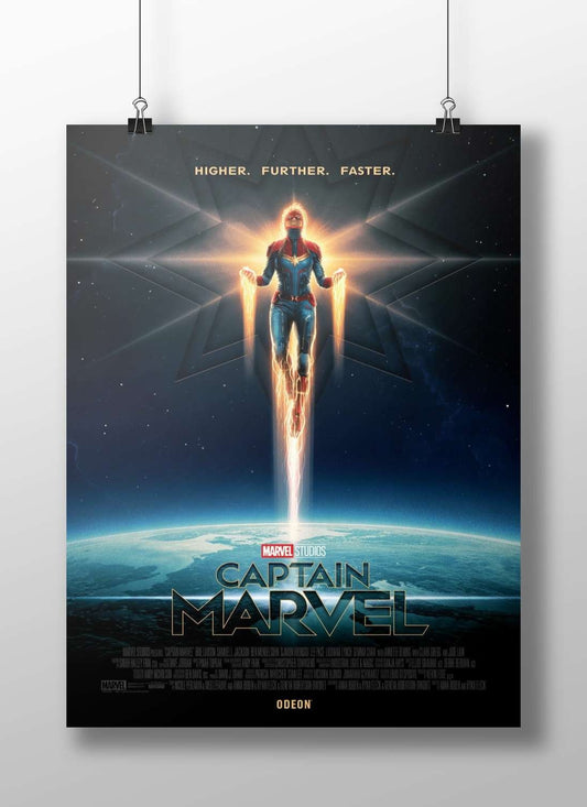 Captain Marvel (the superhero character from Marvel Studios' film) Captain Marvel - Iconic Powerhouse Poster