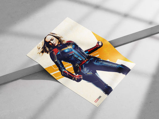 Carol Danvers as Captain Marvel from Marvel Cinematic Universe Captain Marvel - Iconic Power Poster