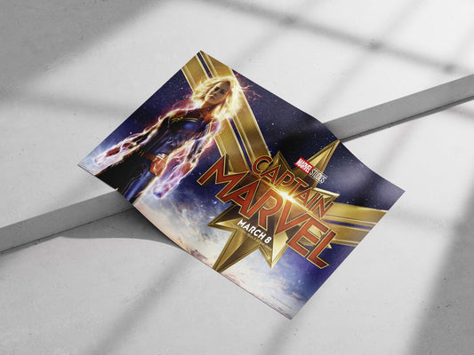 Captain Marvel (Carol Danvers) from Marvel Cinematic Universe Captain Marvel - Iconic Pop Art Poster