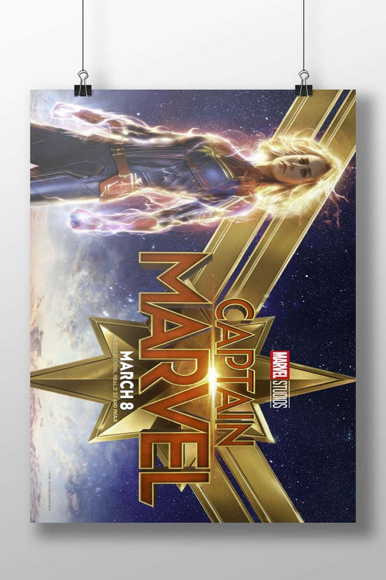 Captain Marvel (Carol Danvers) from Marvel Cinematic Universe Captain Marvel - Iconic Pop Art Poster