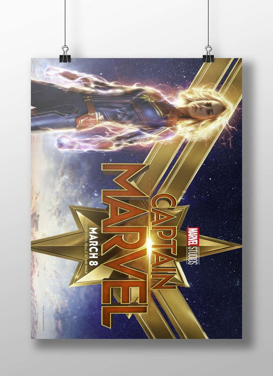 Captain Marvel (Carol Danvers) from Marvel Cinematic Universe Captain Marvel - Iconic Pop Art Poster