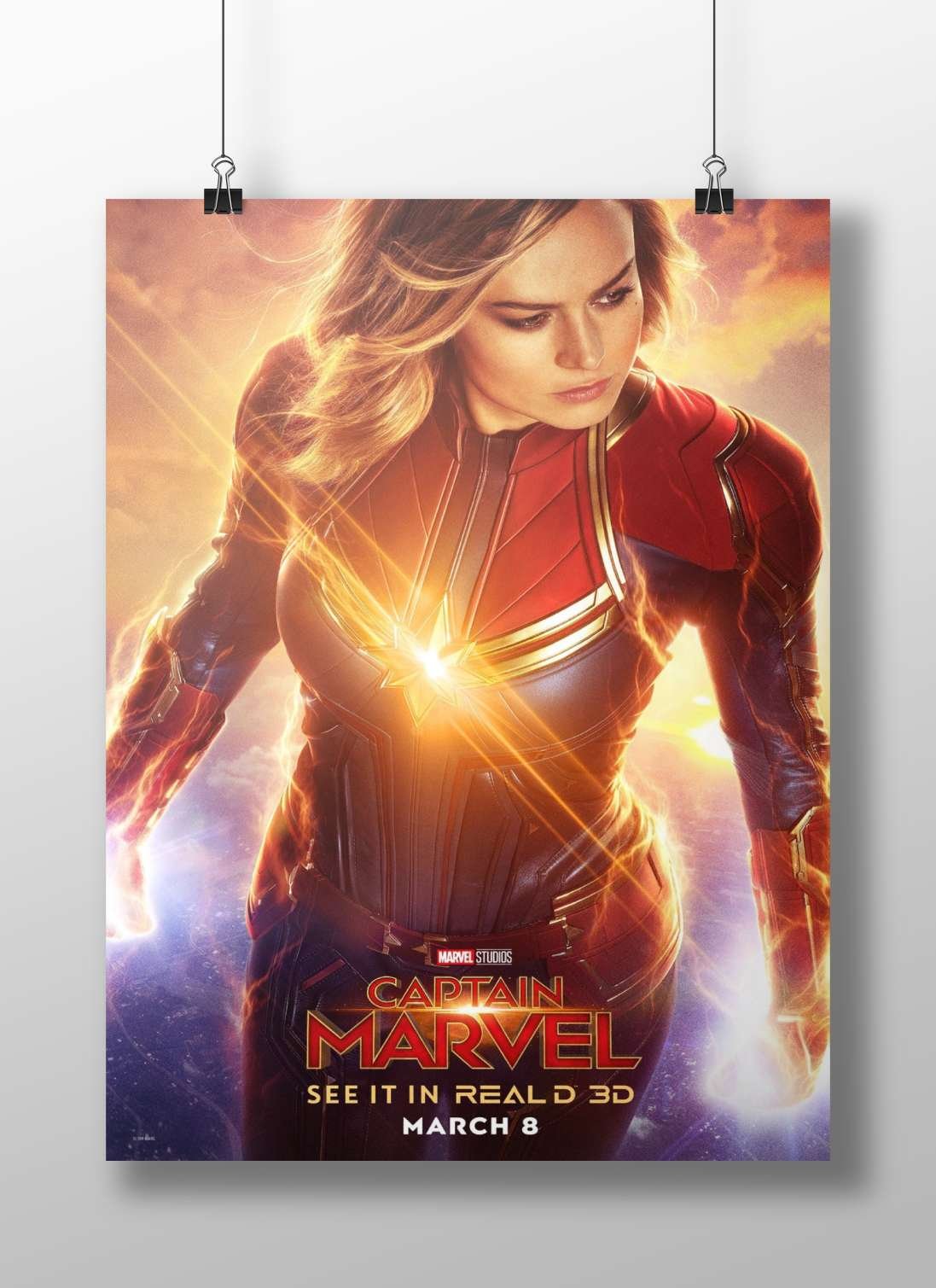 Captain Marvel (Marvel Comics character, Marvel Cinematic Universe franchise) Captain Marvel - Iconic Hero Poster