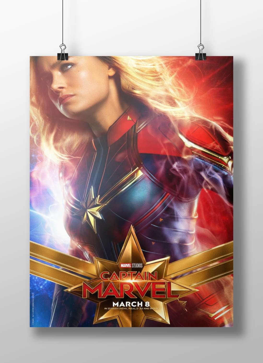Captain Marvel (Carol Danvers) from Marvel Studios' franchise. Captain Marvel - Strong Female Lead Poster