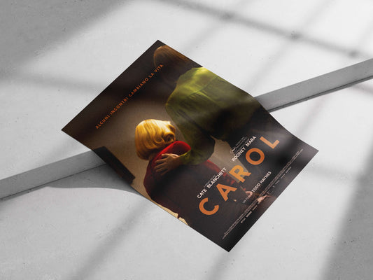 The film *Carol* starring Cate Blanchett and Rooney Mara. Carol - Heartfelt Romance Poster