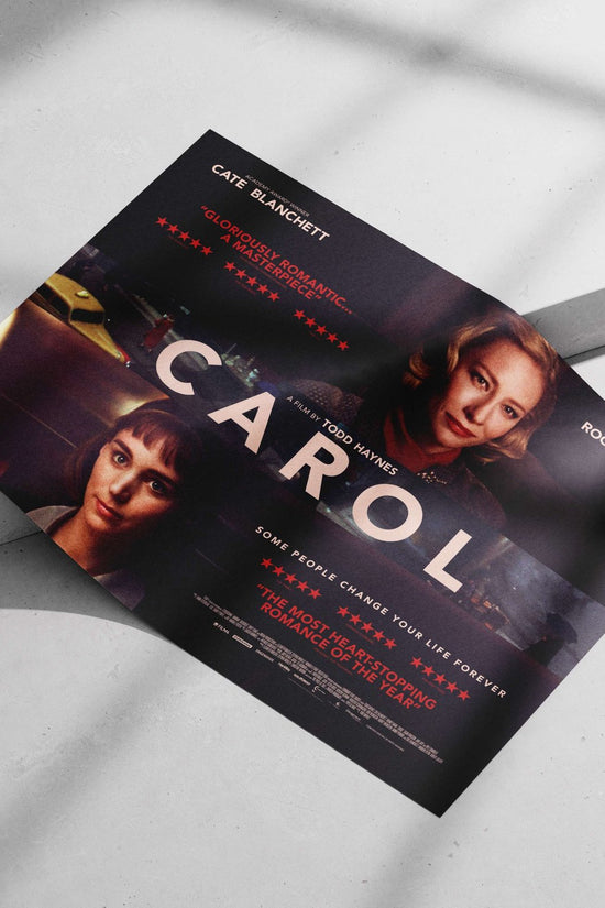 The film "Carol" starring Cate Blanchett and Rooney Mara Carol - Winter Romance Poster