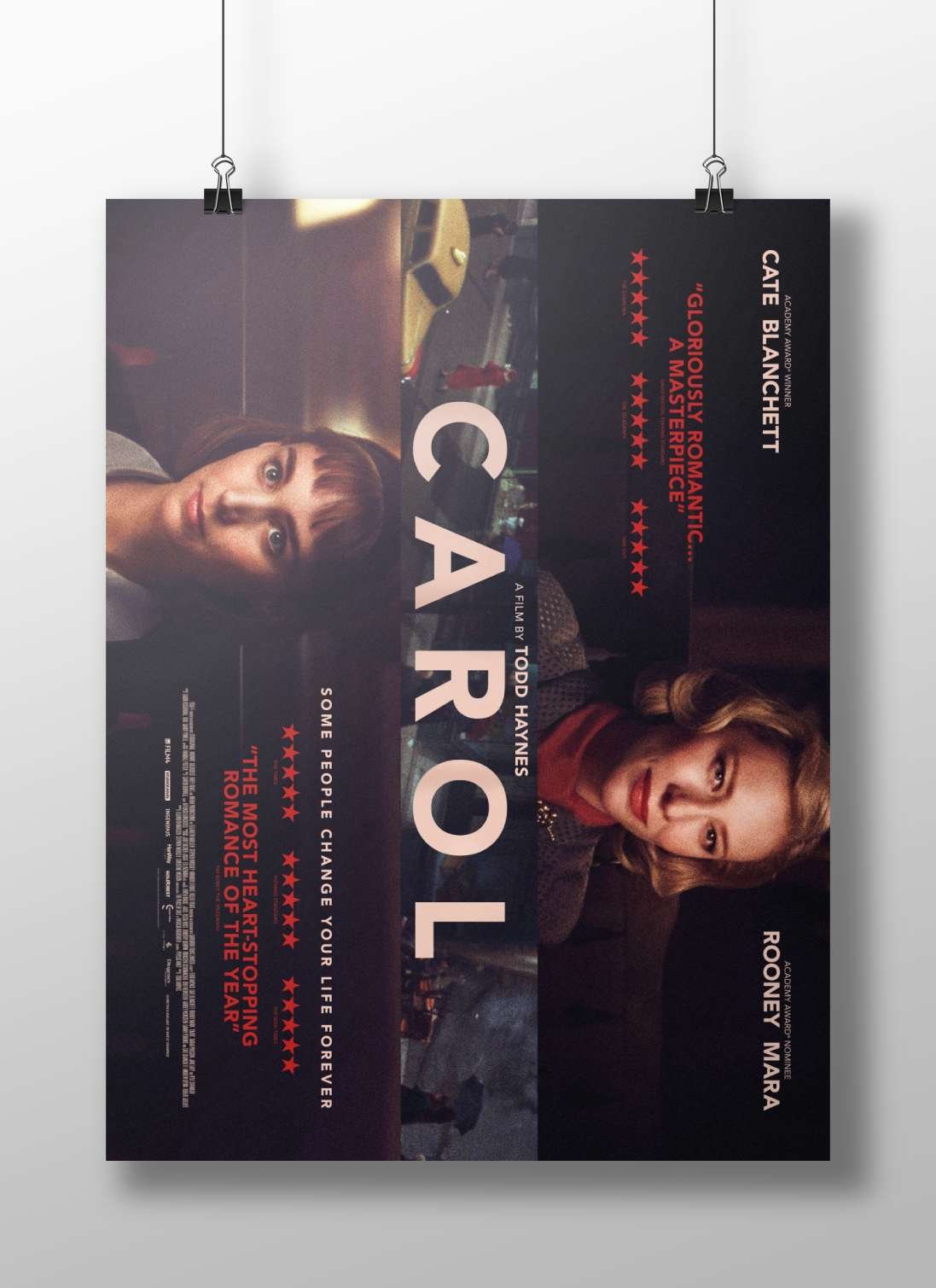 The film "Carol" starring Cate Blanchett and Rooney Mara Carol - Winter Romance Poster