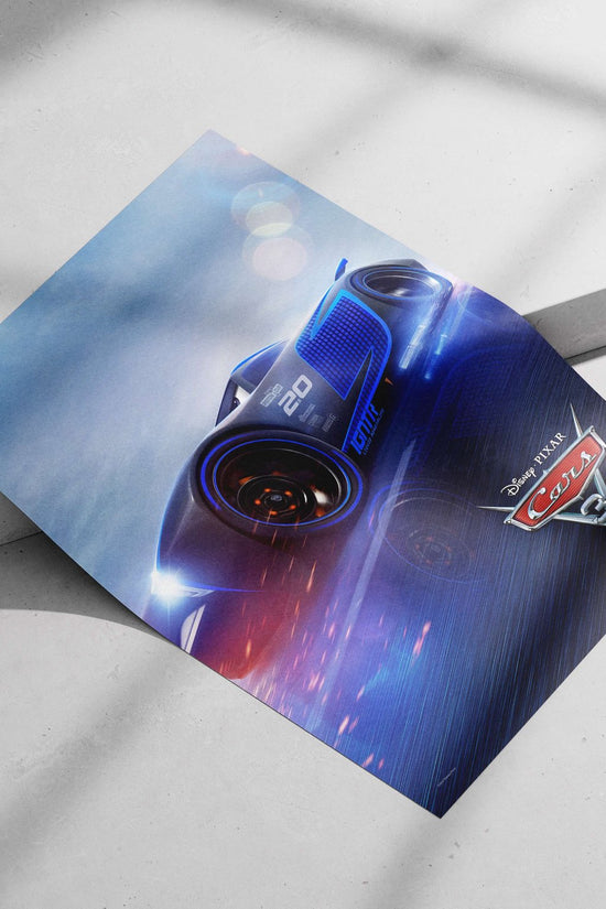 Jackson Storm (Cars 3, Disney Pixar) Jackson Storm Lightning - Velocity Poster