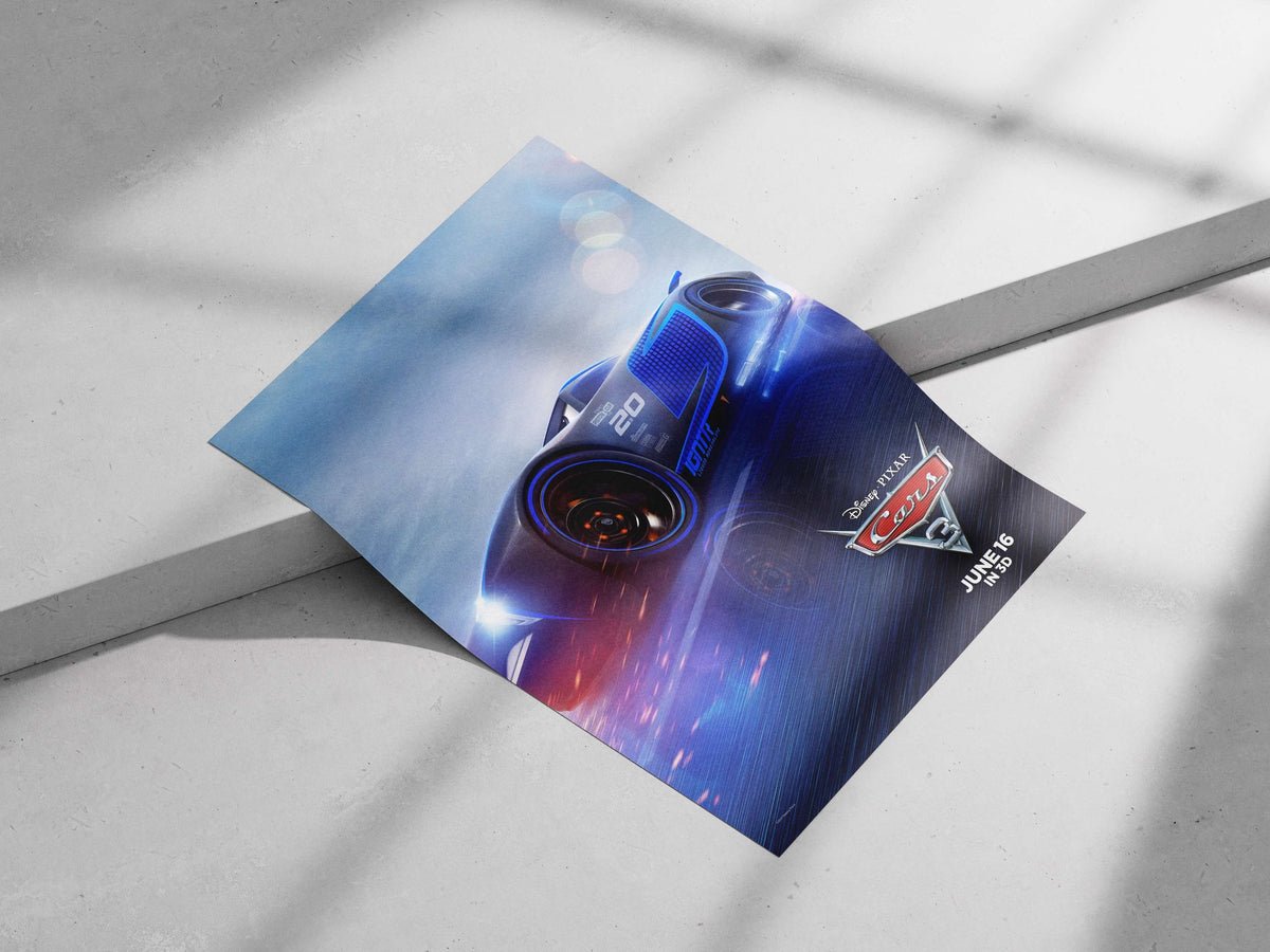 Jackson Storm (Cars 3, Disney Pixar) Jackson Storm Lightning - Velocity Poster