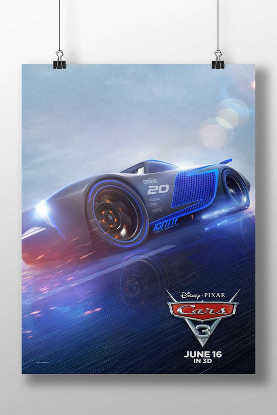 Jackson Storm (Cars 3, Disney Pixar) Jackson Storm Lightning - Velocity Poster