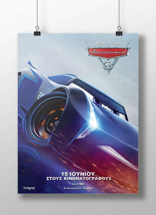 Disney Pixar Cars 3 Lightning Mcqueen - Racing Icon Poster